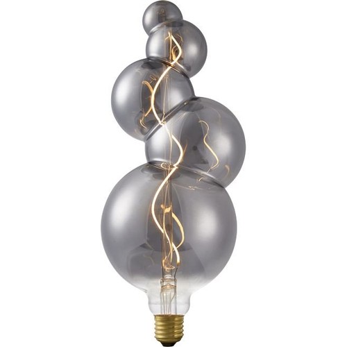 E27 4W XXL Flex Bubble-5 LED lamp - 100lm, 2200K, dimbaar, rookglas, filament