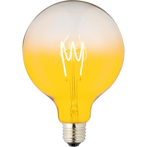 Ampoule LED E27 4W dimmable - G125, Filament flexible, Jaune, 140lm