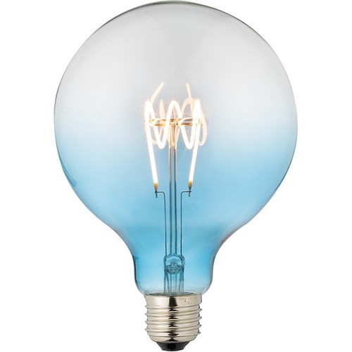E27 4W dimbare LED lamp - G125, Flex Filament, Blauw, 140lm