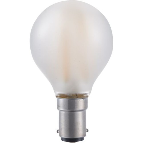 BA15d 1,5W dimbar LED-klotlampa - G45, filament, frostat glas, 2500K