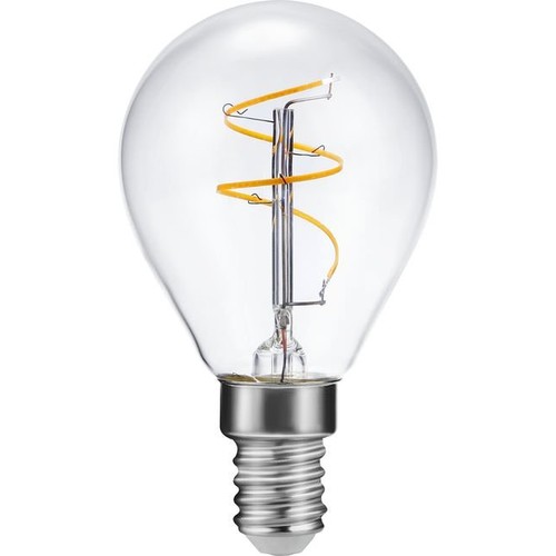 Ampoule LED E14 3,2W dimmable - Filament Slim Flex, G45, 320lm, 2200K, verre clair