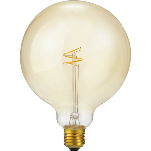 E27 2,9W Slim Flex Filament Globe G125 - 250lm, 2200K, dimbaar, goud glas