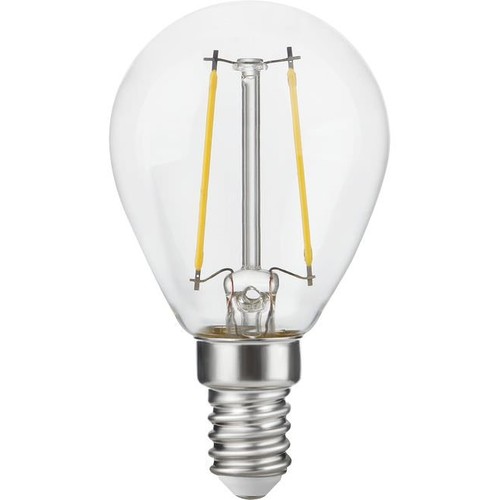 Ampoule LED E14 2,5W dimmable - G45, filament, verre clair, 2500K