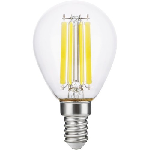 E14 7W dimbare LED kogellamp - G45, filament, 806lm, helder glas