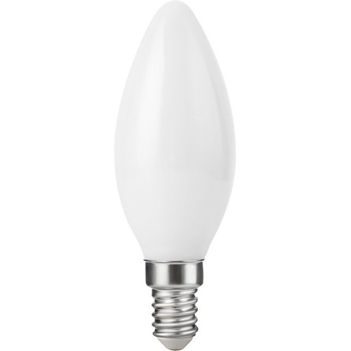 Ampoule LED E14 4,7W dimmable - Filament, verre opale, 2700K, 470lm