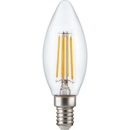 E14 4,7W dimbare LED kogellamp - C35, filament, helder, 2700K