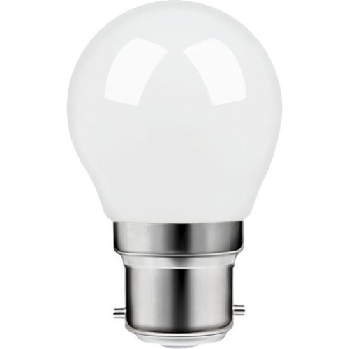 B22d 4,7W dimbare LED kogellamp - G45, opaal glas, 2700K, filament