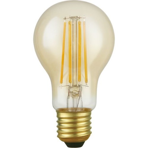 E27 4,7W dimbar LED-lampa - Filament, A60, 470lm, 2200K, guldglas