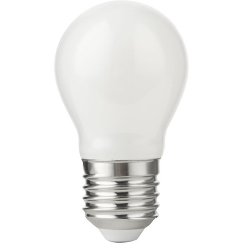 E27 2,9W dimbare LED kogellamp - G45, opaal glas, filament, 2700K