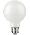 E27 2,5W dimbare LED filament lamp - G80 Globe, opaal glas, 2500K, 250lm