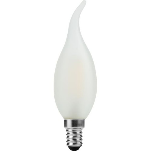 E14 2W dimbare LED kaarslamp met tip - C35, 140lm, mat glas, filament