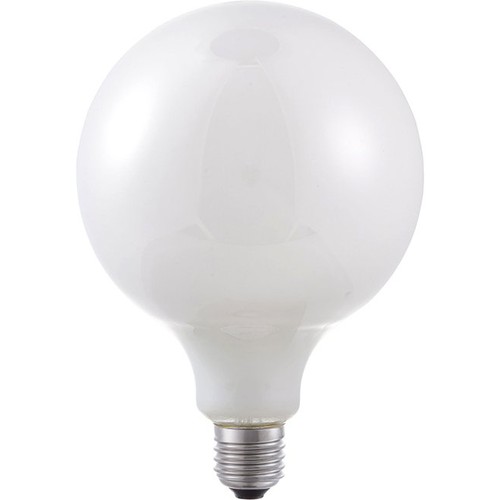Ampoule LED globe E27 6W dimmable - G125, filament, verre opale, 2500K
