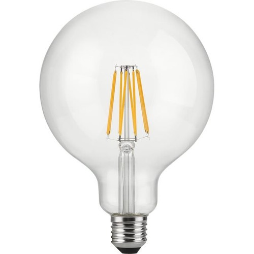 E27 12W dimbare LED globe lamp - G125, filament, 1250lm, 2500K, helder glas