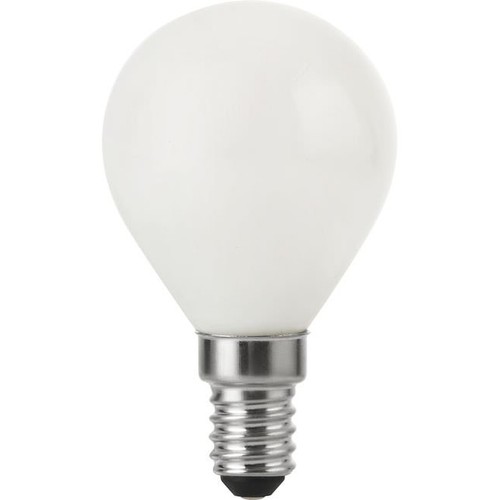 E14 4W dimbar LED-kronlampa - G45, opalglas, 2500K, 310lm