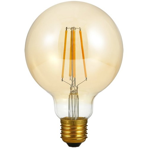 Ampoule LED E27 4W dimmable G95 - Filament, 2200K, verre doré, 350lm
