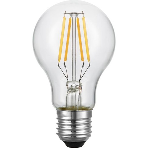 Ampoule LED filament E27 4W dimmable - A60, 2200K, verre clair, 360lm