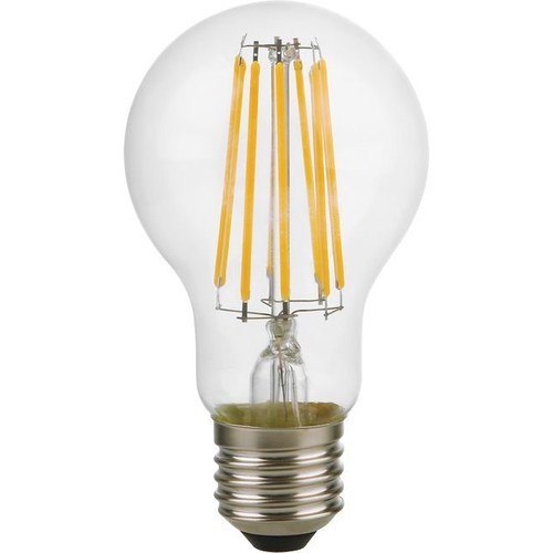 Ampoule LED E27 8W dimmable - A60, filament, 806lm, verre clair, 2500K