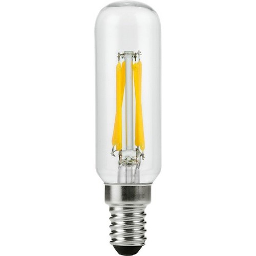 Ampoule LED tube E14 4W dimmable - 9,5cm, filament, 2700K, verre clair