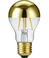 E27 4W dimbare LED kaarslamp - Topverspiegeld goud, A55, 2500K