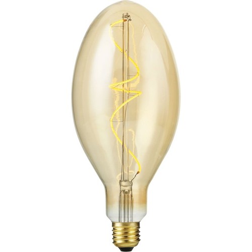 E27 4W dimbare LED lamp - Big Flex Ellipse, 200lm, 2000K, goud glas, filament