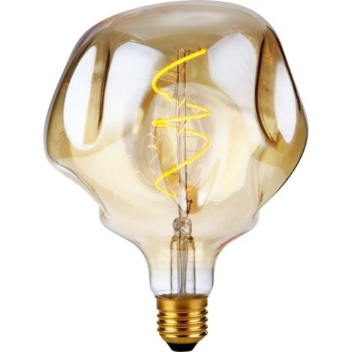 Ampoule LED E27 4W XL Flex Mystery - G125, dimmable, 2000K, verre doré, filament