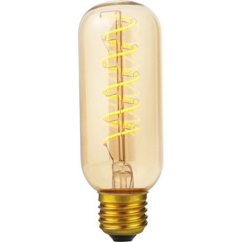 Ampoule LED E27 4W dimmable - Tube Flex AX, 13cm, 2000K, verre doré, filament