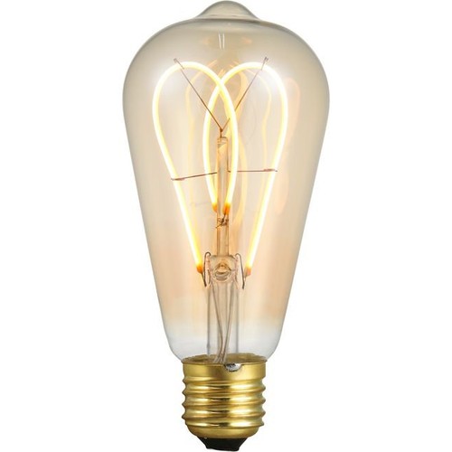 E27 5W dimbare LED-lamp - ST64 Rustika, Flex Double Loop, 2000K, goud glas
