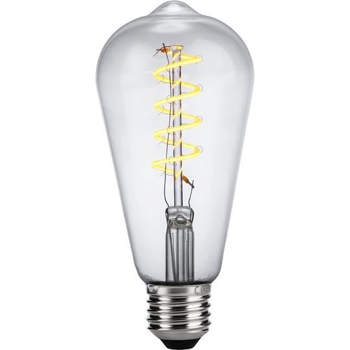 E27 4W dimbar LED Rustika-lampa - ST64, Flex Filament, 2200K, klart glas