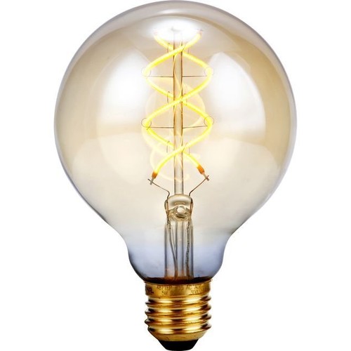 E27 5W dimbare LED-lamp - G95, Gold, Flex Double Helix, 2000K, 300lm