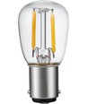 BA15d 1,5W LED filamentpære - 2500K, klar, 140lm, 5,6cm