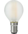 Ba15d 4W dimbar LED kronepære - G45, filament, matt glass, 2500K