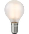 Ba15d 4W dimbar LED kronepære - G45, filament, matt glass, 2500K