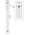 S14d 2,8W dimbar LED-pære - T30, 2200K, filament, klart glass, 150lm