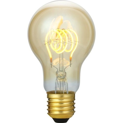 Ampoule LED E27 5W dimmable 3 niveaux - A60, 2200K, Or, Filament Flexible, 460lm