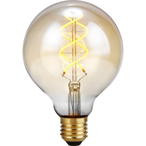 E27 5W 3-staps dimbare LED lamp - G95, Goud, Filament Flex, 2200K, 460lm
