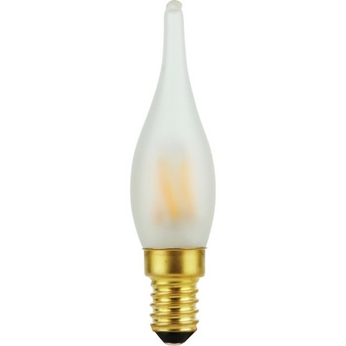 Ampoule LED flamme E14 1,8W dimmable - C23, Mini Tip, verre dépoli, 2700K