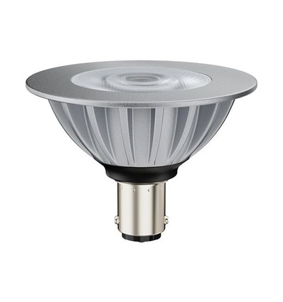Ba15d AR70 6,5W LED-pære, 12V - 530lm, 36°, dimbar, varmhvit