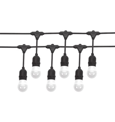 Guirlande lumineuse Spectrum pour 10 ampoules E27 - 10 mètres, IP44, 230V, sans source lumineuse