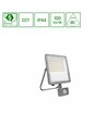 30W NOCTIS MAX breedstraler met PIR-sensor - IP44, CCT, grijs, bewegingsmelder