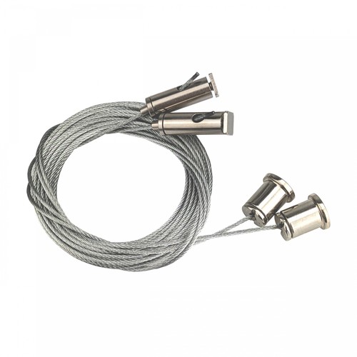 Kit de suspension 8m en acier galvanisé, 2 pcs - Montage universel, argent