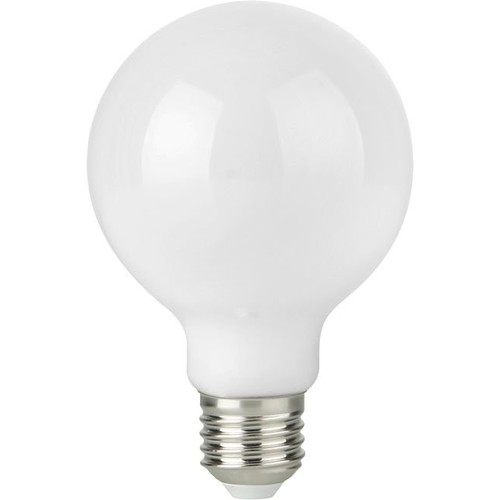 Ampoule LED globe E27 4,7W dimmable - G95, verre opale, filament, 2500K