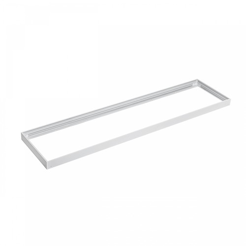 Cadre 30x1200 pour panneau LED - Blanc, hauteur 6,5cm, montage direct au plafond