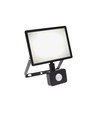 30W NOCTIS LUX 3 breedstraler met sensor - IP44, neutraal wit, zwart, PIR-sensor