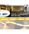 5m 10W/m CCT COB-LED strip RA97 - 24V DC, IP20, 576 LED pr. meter