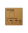 Dalle LED 60x60, 40W - Hauteur:33mm, CREE LED, 120lm/W, 6 ans de garantie, bord blanc