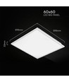 60x60 LED panel, 40W - Højde:33mm, CREE LED, 120lm/W, 6 års garanti, hvid kant