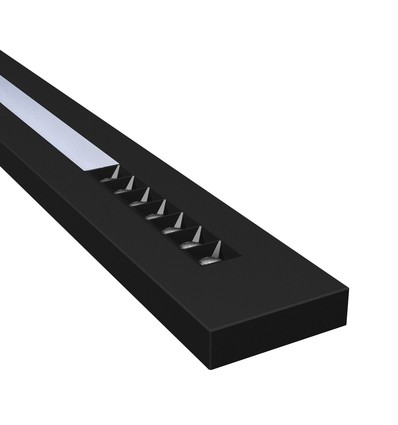 Plafonnier LED LEDlife WLD PLANK 20W/30W/40W - 120cm, CCT, 40°, noir, verre opale