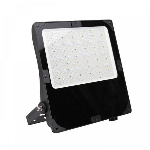 300W LED-strålkastare med justerbar watt - Asymmetriskt ljus, IP66 utomhus, IK08, svart