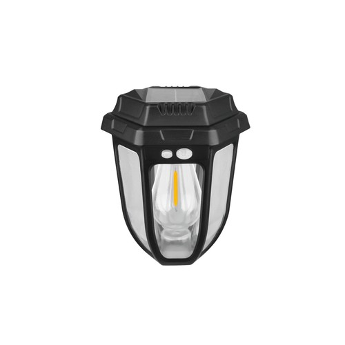Solara Rustica 1W solar tuinlamp - 2700K, 50cm hoog, IP44, zwart