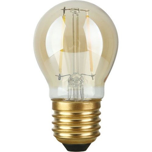 Ampoule LED E27 2,9W dimmable - Filament, G45, 2200K, verre doré